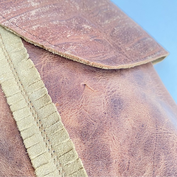 Corral Tall Boots Indie Bohemian Boho Chic Western Fringe Brown Leather 7.5 - Picture 10 of 16